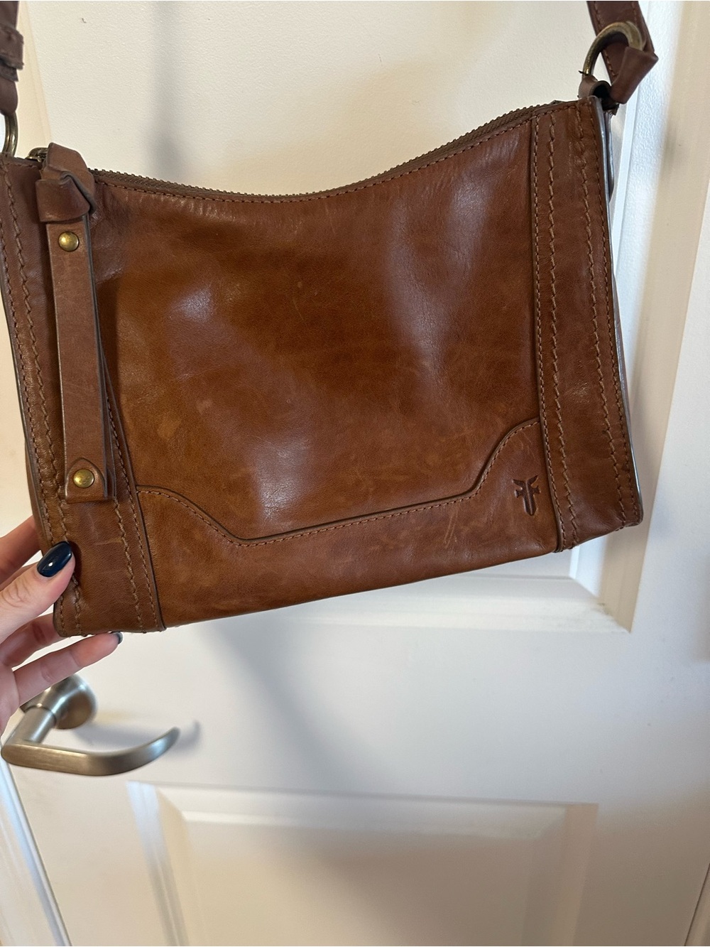 Frye Cognac Brown Leather Crossbody Bag - Picture 5 of 11